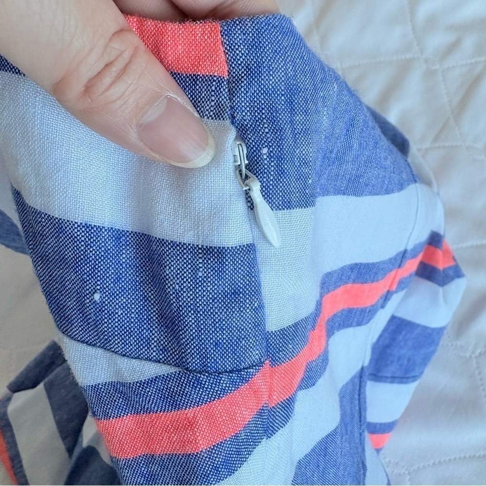 Vineyard Vines Blue and White Striped Sleeveless V‑Neck Dress - Picture 6 of 12